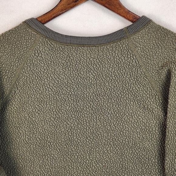 Patagonia Reversible Shearling Crew Neck Pullover Olive Green Men's SZ LG(?) GUC - Picture 7 of 10